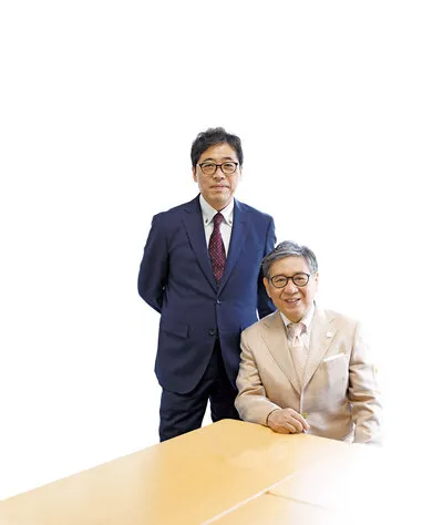 創業者・会長　森田正光　/　代表取締役社長　森朗